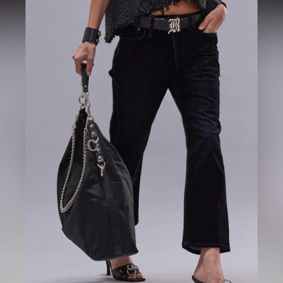 R13 Denim - R13 Romeo Black Denim Straight Leg Jeans SZ  26
